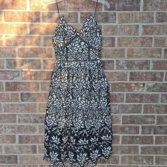 Elliatt Paradise Floral Lace Skater Midi Dress Size XS